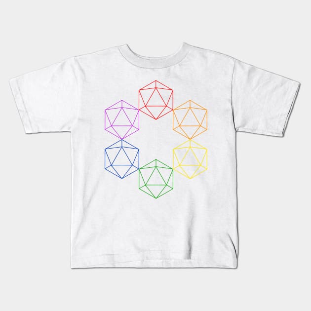 Pride d20 Kids T-Shirt by PattyT